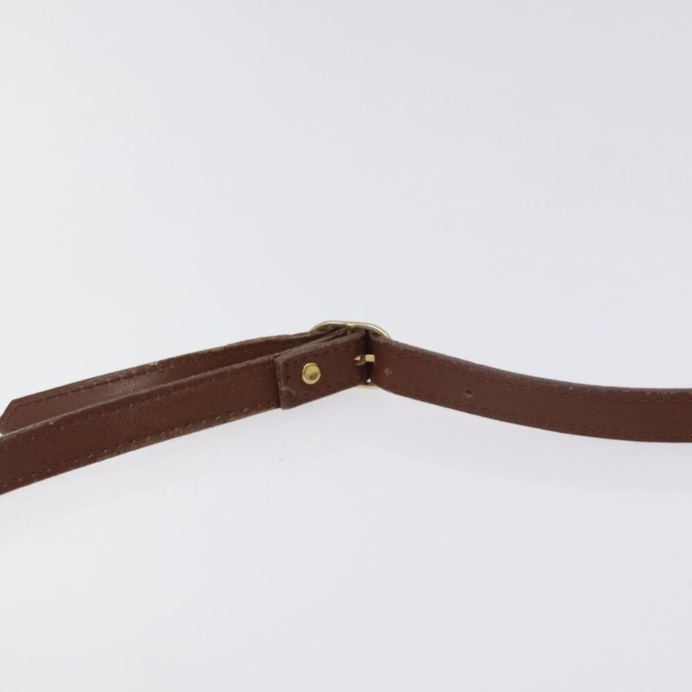 Authentic BURBERRY Shoulder Bag Leather Brown Gold - Picture 15 of 16